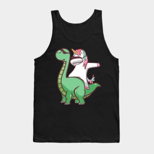 Dabbing Unicorn and Dinosaur Tank Top